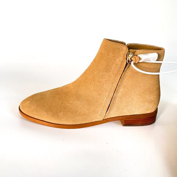 NEW Kate Spade Suede Leather Ankle Boots Booties Camel Carmel  Women's Size 10 - Picture 1 of 13